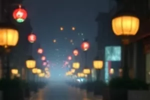 北纬四十度剧照，黄昏时分的老旧国道上一辆面包车正驶过界碑